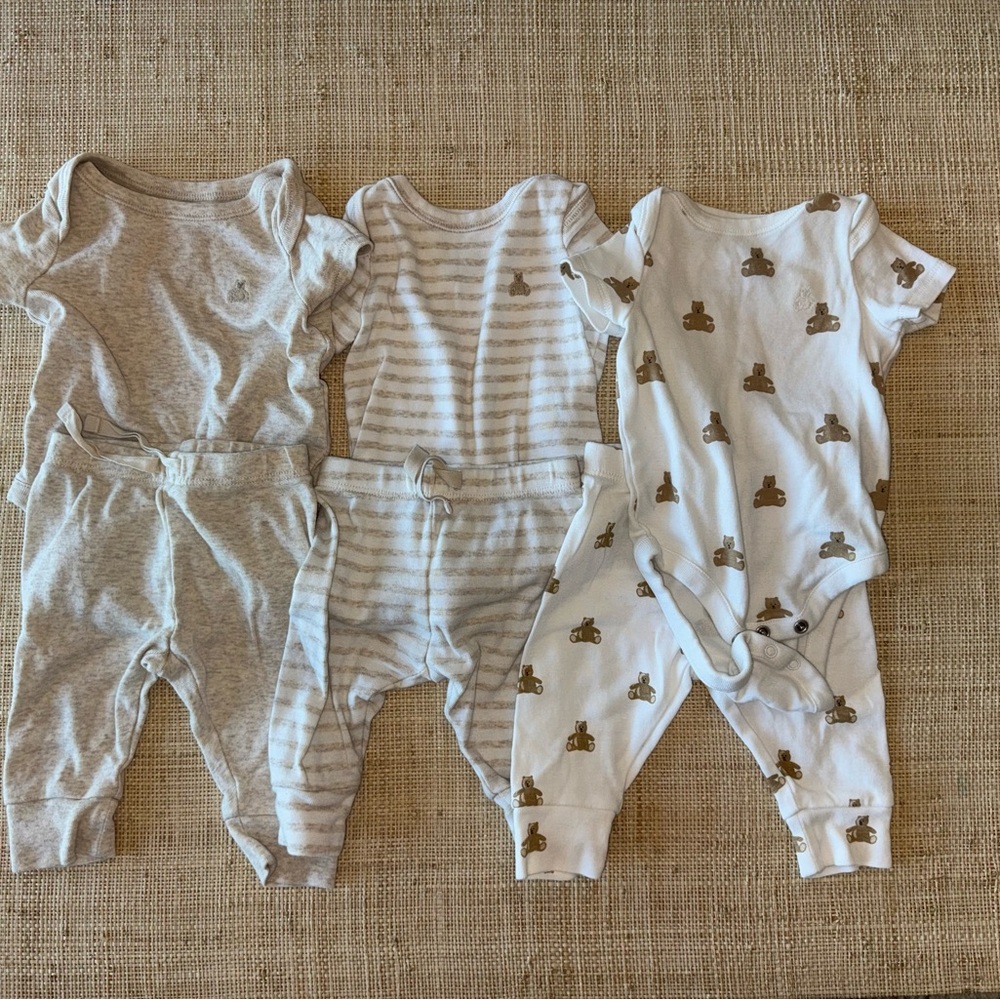 Baby Gap Onesie and Pants Set in Tan and White